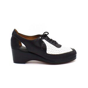 Re-Mix Vintage Shoes Black & White Spectator 6